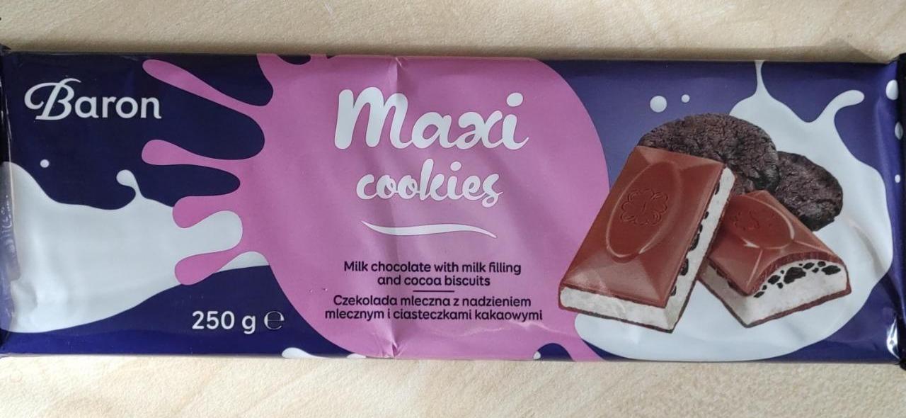 Фото - Шоколад молочный с молочной начинкой и шоколадными кусочками Maxi Cookies Baron