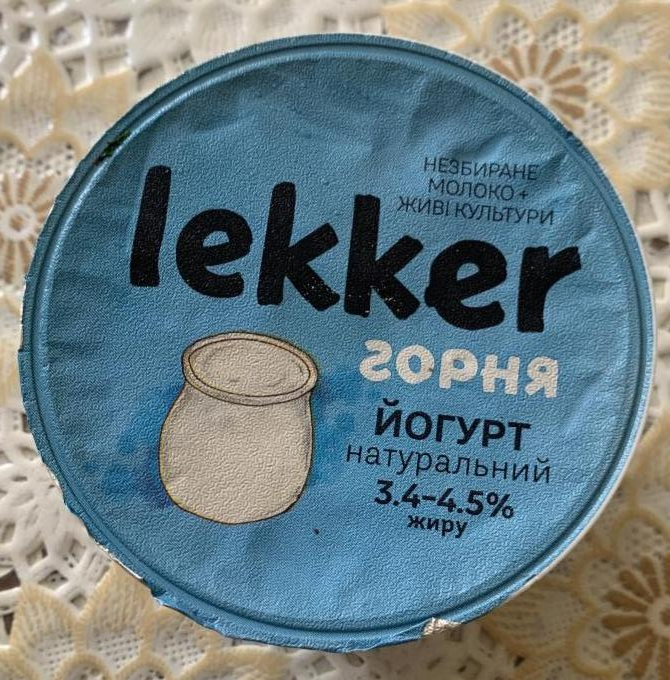 Фото - горня йогурт натуральный 3.4-4.5% Lekker