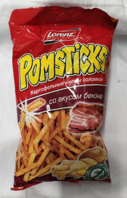 Фото - Картофельные чипсы Lorenz Pomstick sůl со вкусом бекона