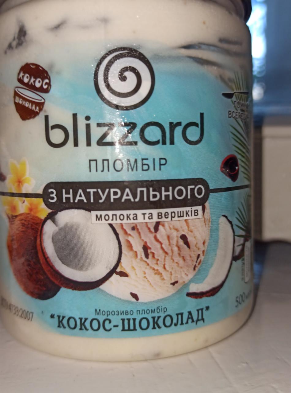 Фото - мороженое кокос-шоколад Blizzard